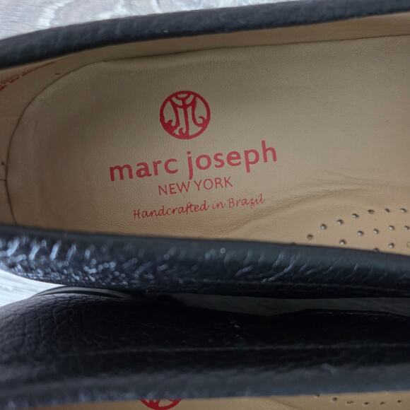 Marc Joseph New York Union Golf Black Grainy Loafer Flat Performance Shoes Sz 8